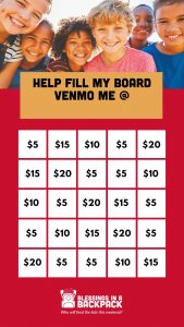 Bingo Board for Instagram Story Fundraiser